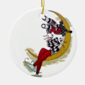 コズミック注視点:小妖精や小人オンザムーンアドベンチャー セラミックオーナメント (正面)