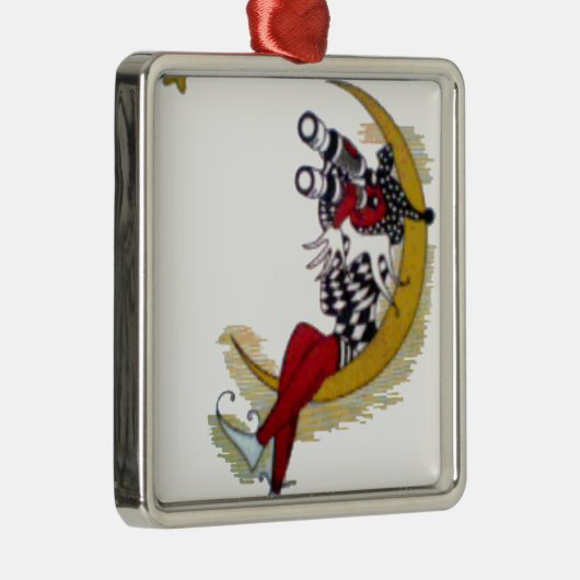 コズミック注視点:小妖精や小人オンザムーンアドベンチャー メタルオーナメント (右)