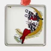 コズミック注視点:小妖精や小人オンザムーンアドベンチャー メタルオーナメント (正面)