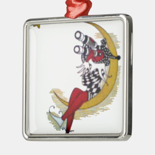 コズミック注視点:小妖精や小人オンザムーンアドベンチャー メタルオーナメント (左)