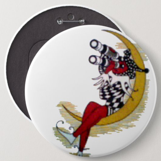 コズミック注視点:小妖精や小人オンザムーンアドベンチャー 缶バッジ (正面&裏面)