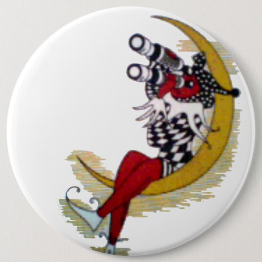 コズミック注視点:小妖精や小人オンザムーンアドベンチャー 缶バッジ (正面)