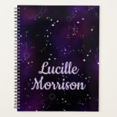 コズミック深いパープルアウタースペース銀河系 プランナー手帳 (正面)