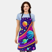 コズミック調和アート エプロン (着用した状態)