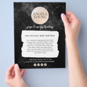 コズミック金ゴールドムーンヨガ、ライフコーチ、アストロガー チラシ (手)