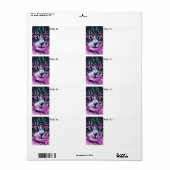 コズミック銀河系キャット星空パープルとグリーン ラベル (フルシート)