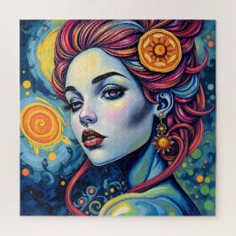 コズミック鮮やか女神ポートレートジグソーパズル ジグソーパズル