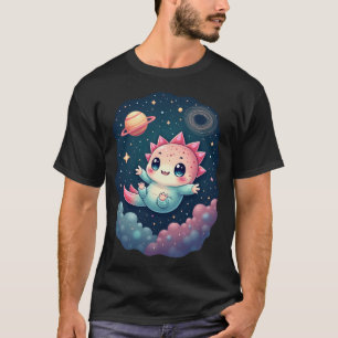 コズミック アホルトル 銀河 スペース かわいい アホルトル T Tシャツ