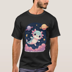 コズミック アホロートル スペース アドベンチャー - かわいい銀河と Tシャツ