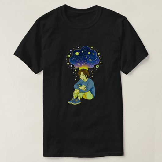 コズミック・オーバーシンキング 〜 精神世界のオーバーフロー Tシャツ (デザイン正面)