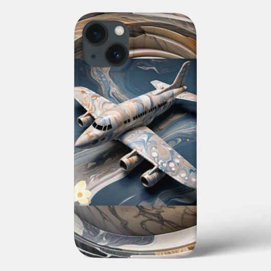 「コズミック・キャンバス:大理石模様の飛行士」 Case-Mate iPhoneケース (裏面)
