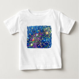 コズミック クリスマスツリー ベビーTシャツ