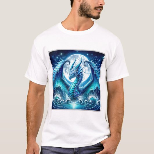 コズミック シー ドラゴン ベーシック Tシャツ (正面)