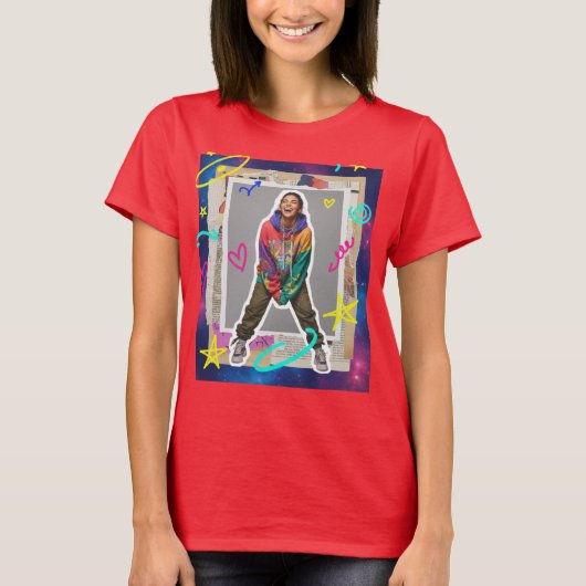 コズミック・ジョイ・コラージュ Tシャツ (正面)