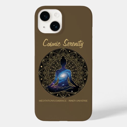 コズミック セレニティ瞑想 - ギャラクシー マンダラ Case-Mate iPhoneケース (裏面)