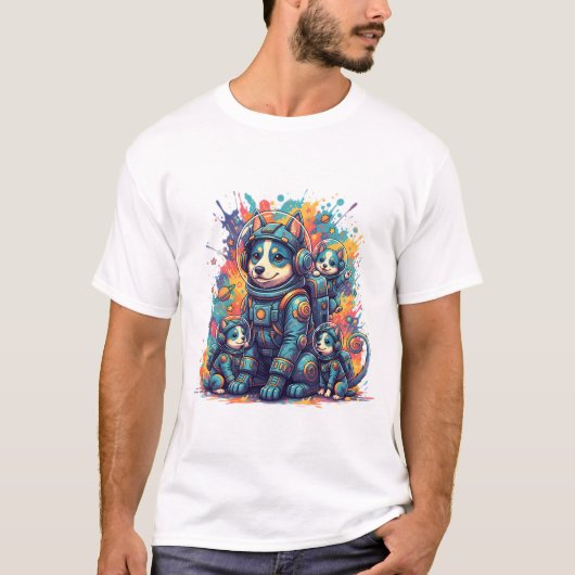 コズミック・パップス・アストロ・クルー Tシャツ (正面)