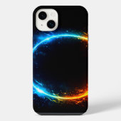 コズミック ファイア & アイス リング フォンケース – ネオン エナジー シー iPhoneケース (裏面)