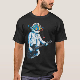 コズミック・フリークエンシーの宇宙飛行士ギター演奏 Tシャツ