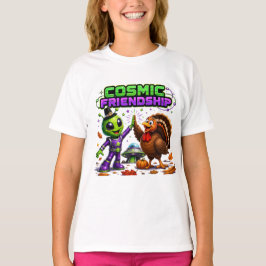 コズミック フレンズギビング祭りのターキー Tシャツ