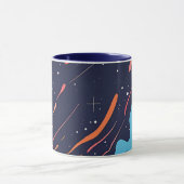 コズミック フロー コーヒーマグ – 宇宙にインスパイアされた抽象画 マグカップ (中央)