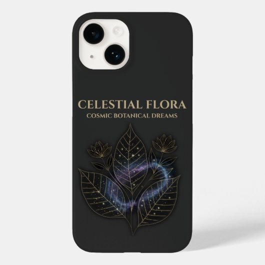 コズミック・ボタニカル・シャドウズ & 星空の植物の輪郭 Case-Mate iPhoneケース (裏面)