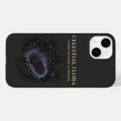 コズミック・ボタニカル・シャドウズ & 星空の植物の輪郭 Case-Mate iPhoneケース (裏面 (横))