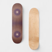 コズミック・マンダラ・バースト - 抽象的な紫の銀河アート スケートボード (正面)