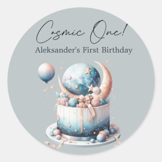コズミック・ワン!シアルネストボーイ誕生日 ラウンドシール (正面)