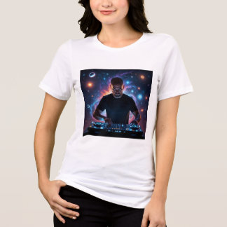 コズミックDJ: 宇宙の音楽をミックス トライブレンドＴシャツ