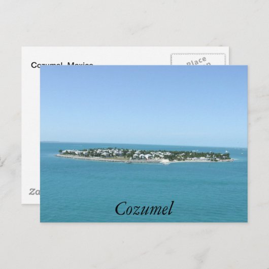 コズメルアイランドブルーウォータートロピカルポストカード ポストカード (正面/裏面)