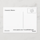 コズメルアイランドブルーウォータートロピカルポストカード ポストカード (裏面)