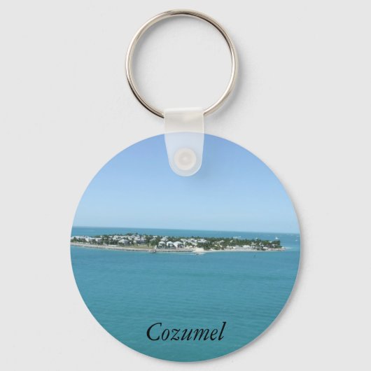 コズメルアイランドブルーウォータートロピカル キーホルダー (正面)