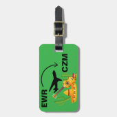 コズメルメキシコへの旅行 ラゲッジタグ (正面縦)