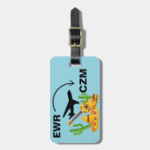 コズメルメキシコへの旅行 ラゲッジタグ (正面縦)