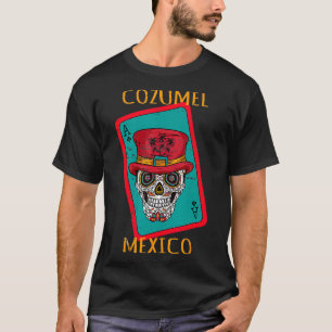 コズメルメキシコシュガースカルエースオブスペード土産 Tシャツ