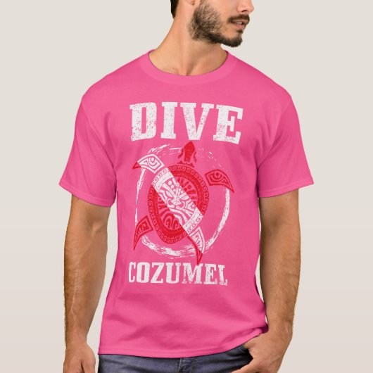 コズメルメキシコシートルダイビングフラグ Tシャツ (正面)