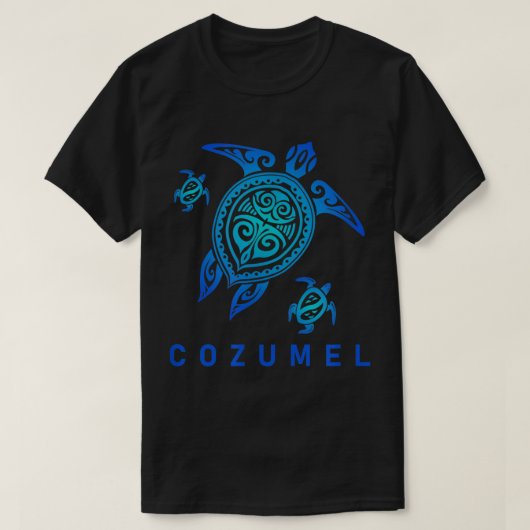 コズメルメキシコシーブルートライバルカメ Tシャツ (デザイン正面)