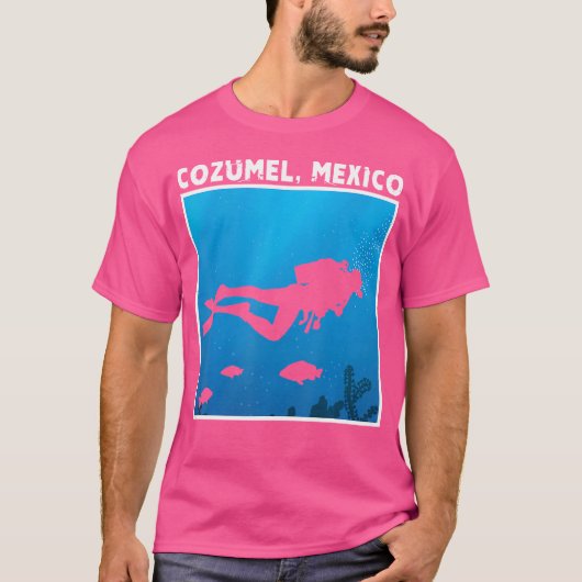 コズメルメキシコスキューバダイビング Tシャツ (正面)