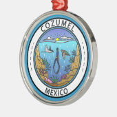 コズメルメキシコスキューババッジ メタルオーナメント (左)