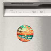 コズメルメキシコパームツリーヴィンテージトラベル土産 マグネット (インサイチュ (食洗機))