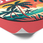 コズメルメキシコレトロエンブレム ポスター (角)