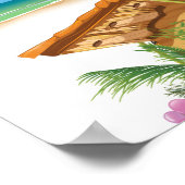 コズメルメキシコヴィンテージ旅行ポスタープリント ポスター (角)