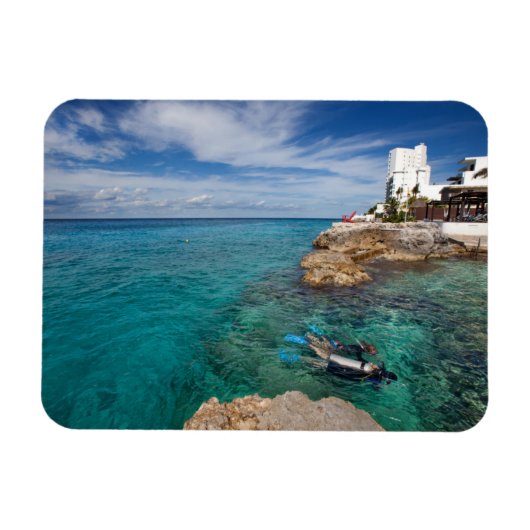 コズメル学メキシコ、スキューバダイビングへ マグネット (横)