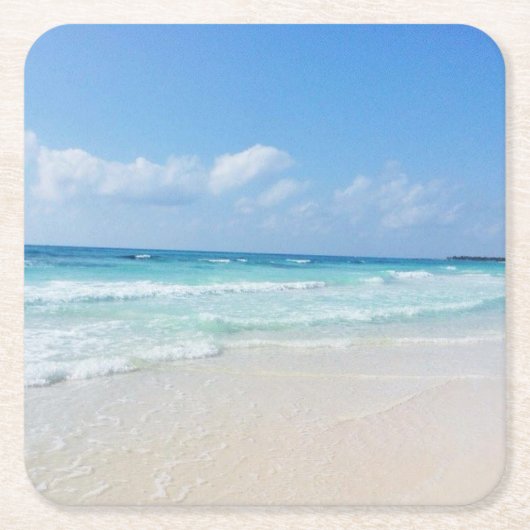 コズメル海コースター スクエアペーパーコースター (正面)