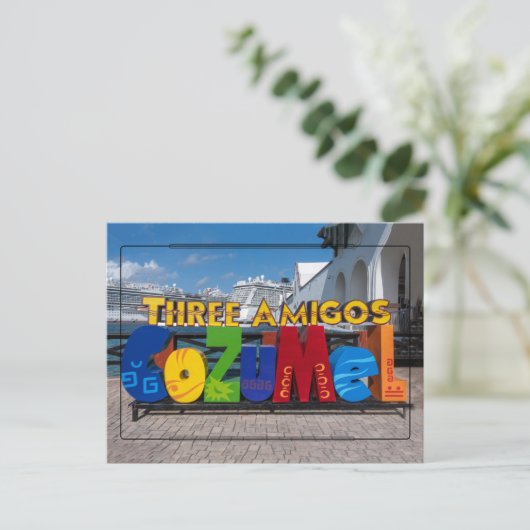 コズメ鮮やかル看板はがき ポストカード (スタンド正面)