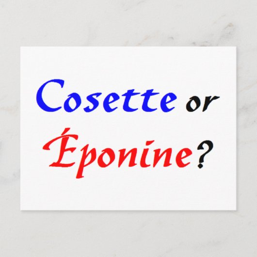 コゼットレミゼラブル ポストカード (正面)