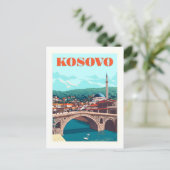 コソボのヴィンテージ旅行ポスター ポストカード (スタンド正面)