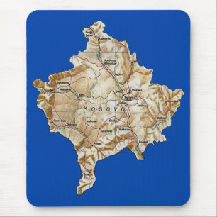 コソボの地図のマウスパッド マウスパッド