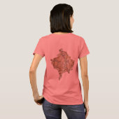 コソボの旗と地図のTシャツ Tシャツ (裏面フル)