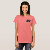 コソボの旗と地図のTシャツ Tシャツ (正面フル)
